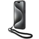 BMW BMHCP15L23RMRLK iPhone 15 Pro 6.1" czarny/black hardcase Signature Leather Wordmark Cord