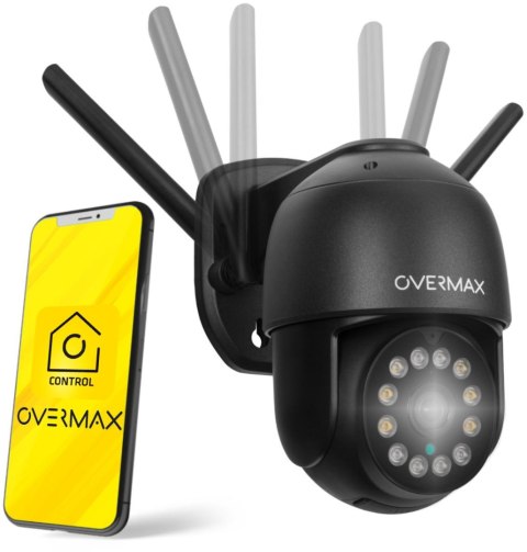 Kamera IP Overmax OV-CAMSPOT 4.95 obrotowa zewnętrzna Wi-Fi 4MPx czarna