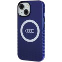 Audi IML Big Logo MagSafe Case iPhone 15 / 14 / 13 6.1" niebieski/navy blue hardcase AU-IMLMIP15-Q5/D2-BE