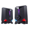 Defender głośniki GRAVITY, 2.0, 6W, czarne, regulacja głośności, podświetlenie, 80Hz~20kHz