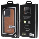 Audi Synthetic Leather MagSafe iPhone 14 Pro 6.1" brązowy/brown hardcase AU-TPUPCMIP14P-GT/D3-BN
