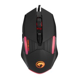 Marvo CM430 US, zestaw klawiatura mysz dla gracza, podkładka, klawiatura, US, do gry, membranowa rodzaj przewodowa (USB), czarna