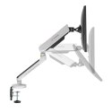 Regulowany uchwyt ULTRADESK OFFSHOOT Single na monitor, 9KG, mocowanie na zacisk, 17"-32", 75x75/100x100, biały