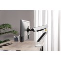 Regulowany uchwyt ULTRADESK OFFSHOOT Single na monitor, 9KG, mocowanie na zacisk, 17"-32", 75x75/100x100, biały