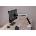 Regulowany uchwyt ULTRADESK OFFSHOOT Single na monitor, 9KG, mocowanie na zacisk, 17"-32", 75x75/100x100, biały