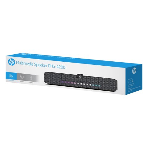HP Soundbar DHS-4200, 6W, czarny, 3,5 mm jack (USB), podświetlenie