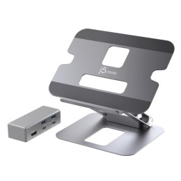 Podstawka ergonomiczna do notebooka ze stacją dokującą j5create Multi-Angle 4K Docking Stand USB-C 1x4K HDMI/2xUSB 3.1/1xUSB-C/;