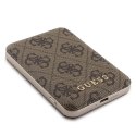 Zestaw Guess GUBPM5P15X4GEMGW iPhone 15 Pro Max 6.7" hardcase + Powerbank 5000mAh MagSafe brązowy/brown 4G Metal Logo