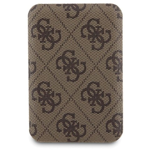 Zestaw Guess GUBPM5P15L4GEMGW iPhone 15 Pro 6.1" hardcase + Powerbank 5000mAh MagSafe brązowy/brown 4G Metal Logo