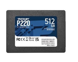 Dysk SSD PATRIOT P220S512G25 (2.5″ /512 GB /SATA III (6 Gb/s) /550MB/s /500MB/s)
