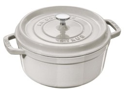 Garnek żeliwny okrągły Staub - 2.6 ltr, Biała trufla