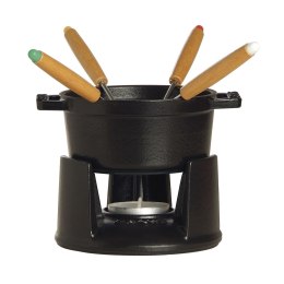 Mini zestaw do fondue Staub - 10 cm, Czarny