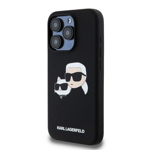 Karl Lagerfeld KLHMP15LSKCHPPLK iPhone 15 Pro 6.1" czarny/black hardcase Silicone Karl & Choupette MagSafe