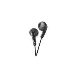 Słuchawki douszne JVC Gumy Czarny (1m /3.5 mm (niklowany) wtyk/Czarny)