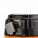 Lampa biwakowa 3w1, 1x1200 mAh, aluminium, czarna, 4 rodzaje oświetlenia, power bank, ładowanie USB