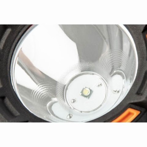 Lampa biwakowa 3w1, 1x1200 mAh, aluminium, czarna, 4 rodzaje oświetlenia, power bank, ładowanie USB