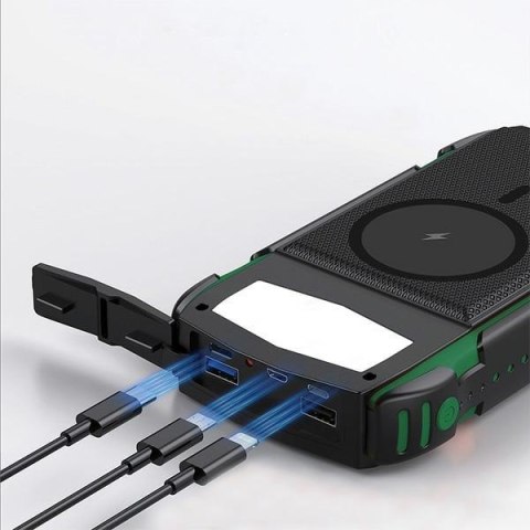 4smarts Powerbank Solarny TitanPack Rugged UltiMag 20000mAh zielony/green 540244