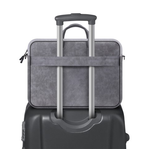 Torba na notebook 15,6", SOLID, szara, imitacja skóry, Defender