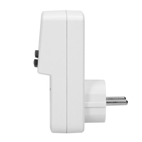 Gniazdo z elektronicznym timerem 230V, 50Hz, max. 1800W, biała, Virone, timer, 10 programów, 2P+Z