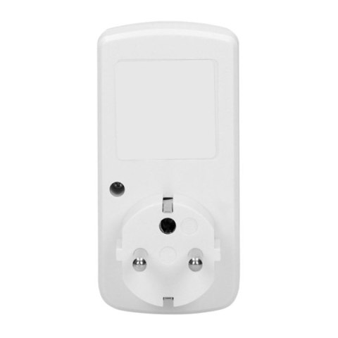 Gniazdo z elektronicznym timerem 230V, 50Hz, max. 1800W, biała, Virone, timer, 10 programów, 2P+Z