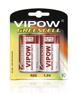 Baterie VIPOW GREENCELL R20 2szt/bl