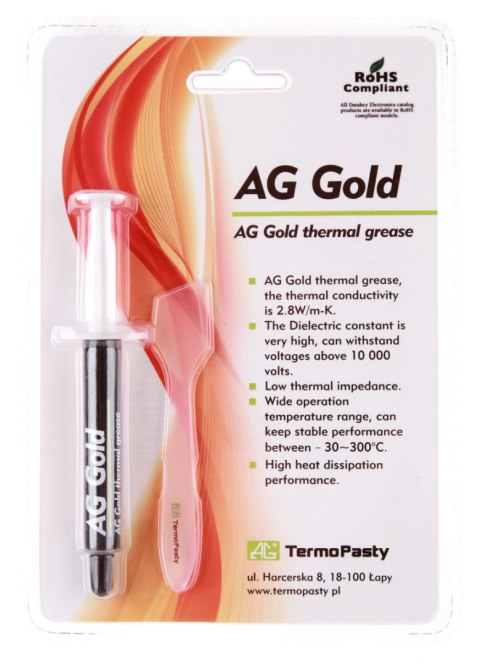Pasta termoprzewodząca Gold 3g AG