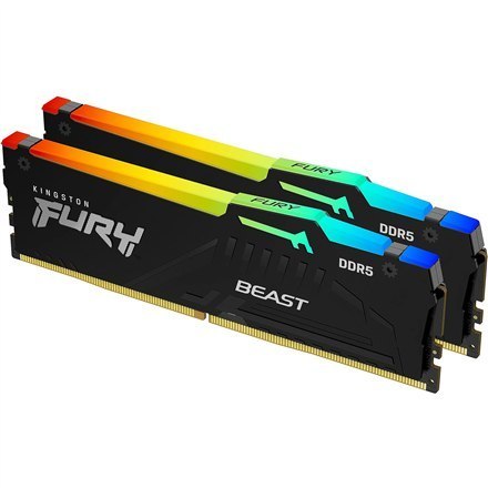 KINGSTON DDR5 32GB 6000MT/s CL30 DIMM (Kit of 2) FURY Beast RGB EXPO