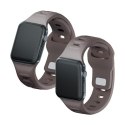 3MK Silicone Watch Strap brązowy/taupe dla Apple Watch 42/44/45/49mm