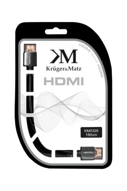 Kabel HDMI - HDMI wtyk-wtyk (A-A) 1.8m Kruger&Matz 4K