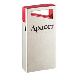 Apacer USB Pendrive, USB 2.0, 64GB, AH112, srebrny, AP64GAH112R-1, USB A, z oczkiem na brelok
