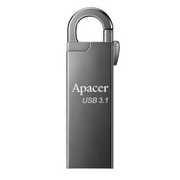 Apacer USB Pendrive, USB 3.0 (3.2 Gen 1), 128GB, AH15A, srebrny, AP128GAH15AA-1, USB A, z karabinkiem