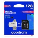 Goodram All-In-ONe, 128GB, multipack, M1A4-1280R12, UHS-I U1 (Class 10), z czytnikiem i adapterem