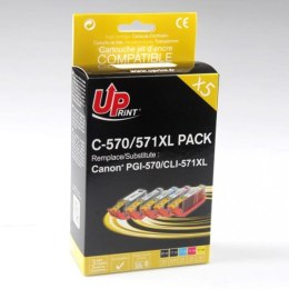 UPrint kompatybilny ink / tusz z CLI571, 2xblack/1xcyan/1xmagenta/1xyellow, C-570/571XL PACK, high capacity, dla Canon PIXMA MG5