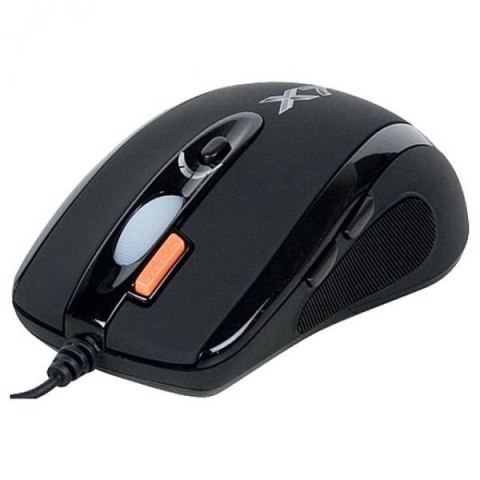 A4tech Mysz X-710BK, 2000DPI, optyczna, 7kl., 1 scroll, przewodowa USB, czarna, do gry