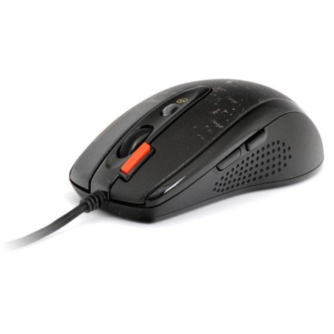 A4tech Mysz F5, 3000DPI, optyczna, 7kl., 1 scroll, przewodowa USB, czarna, do gry, V-Track, pamięć 160kB