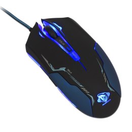 E-Blue Mysz Auroza, 3500DPI, optyczna, 6kl., 1 scroll, przewodowa USB, czarna, do gry