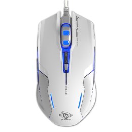 E-Blue Mysz Auroza G, 3000DPI, optyczna, 6kl., 1 scroll, przewodowa USB, biała, do gry