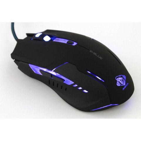 E-Blue Mysz Auroza G, 3000DPI, optyczna, 6kl., 1 scroll, przewodowa USB, czarna, do gry