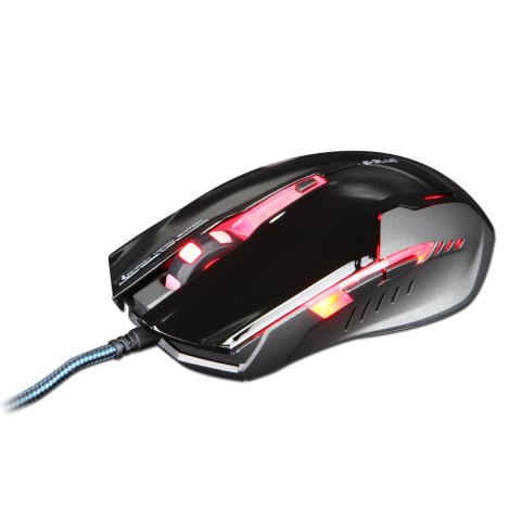 E-Blue Mysz Auroza G, 3000DPI, optyczna, 6kl., 1 scroll, przewodowa USB, czarna, do gry