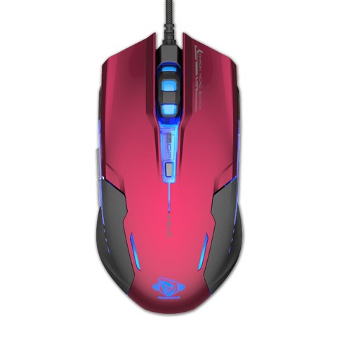 E-Blue Mysz Auroza G, 3000DPI, optyczna, 6kl., 1 scroll, przewodowa USB, czerwona, do gry