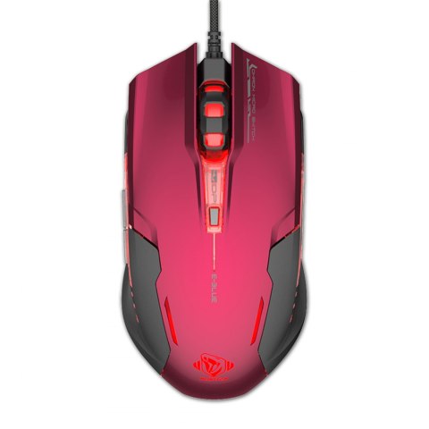 E-Blue Mysz Auroza G, 3000DPI, optyczna, 6kl., 1 scroll, przewodowa USB, czerwona, do gry