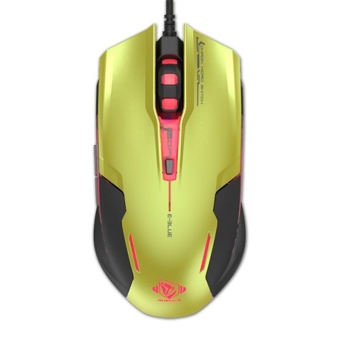 E-Blue Mysz Auroza G, 3000DPI, optyczna, 6kl., 1 scroll, przewodowa USB, zielona, do gry
