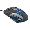 E-Blue Mysz Auroza Gaming, 4000DPI, optyczna, 6kl., 1 scroll, przewodowa USB, czarna, do gry