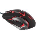 E-Blue Mysz Auroza Gaming, 4000DPI, optyczna, 6kl., 1 scroll, przewodowa USB, czarna, do gry