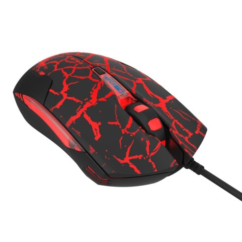 E-Blue Mysz Cobra, 2500DPI, optyczna, 6kl., 1 scroll, przewodowa USB, czarno-czerwona, do gry