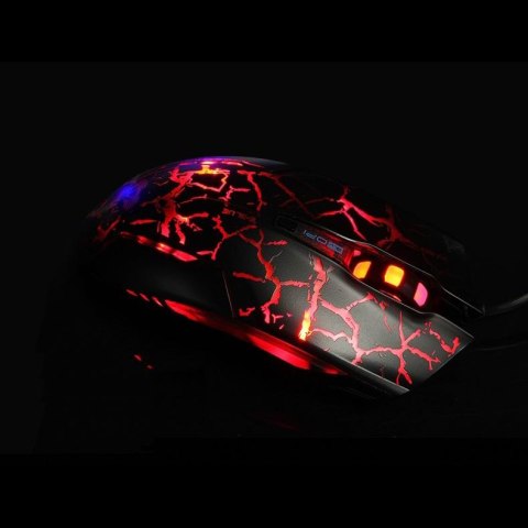 E-Blue Mysz Cobra, 2500DPI, optyczna, 6kl., 1 scroll, przewodowa USB, czarno-czerwona, do gry
