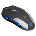 E-Blue Mysz Cobra Jr., 1750DPI, 2.4 [GHz], optyczna, 6kl., 1 scroll, bezprzewodowa, czarna, 2 szt AAA