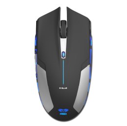 E-Blue Mysz Cobra Jr., 1750DPI, 2.4 [GHz], optyczna, 6kl., 1 scroll, bezprzewodowa, czarna, 2 szt AAA