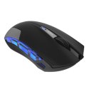 E-Blue Mysz Cobra Jr., 1750DPI, 2.4 [GHz], optyczna, 6kl., 1 scroll, bezprzewodowa, czarna, 2 szt AAA