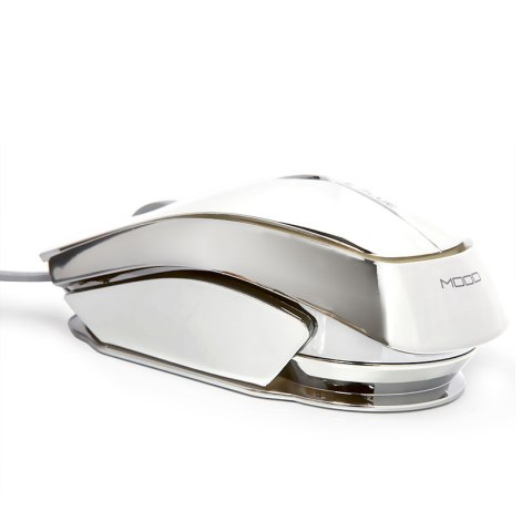 E-Blue Mysz MOOD, 2400DPI, optyczna, 3kl., 1 scroll, przewodowa USB, srebrna, 7 kolorów poświetlenia